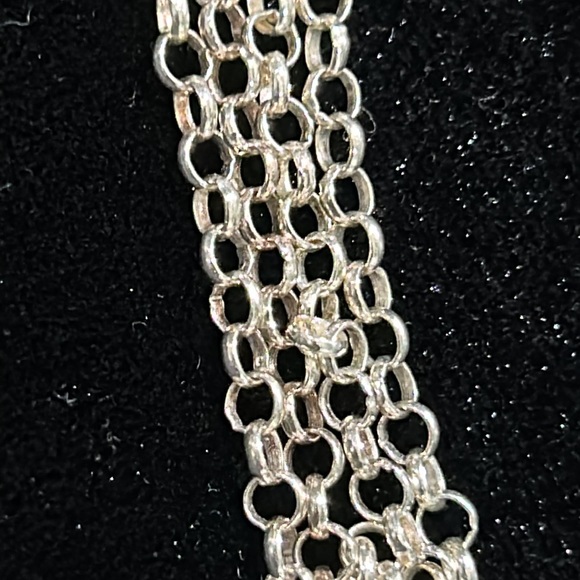 #11 Vintage Pendant, Green Princess cut Stone/Clear Crystal Accents, 925, 16" - Picture 7 of 9